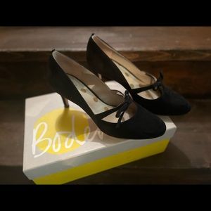 Boden Black Suede Mary Jane Heels